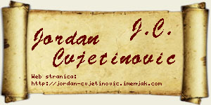 Jordan Cvjetinović vizit kartica